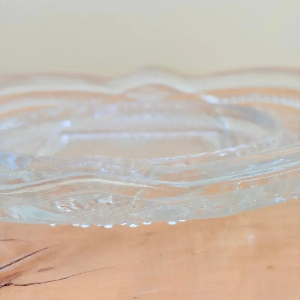 Antiq 1898 EAPG Glass Domed Butter Dish Early American Pattern Cheese Dish